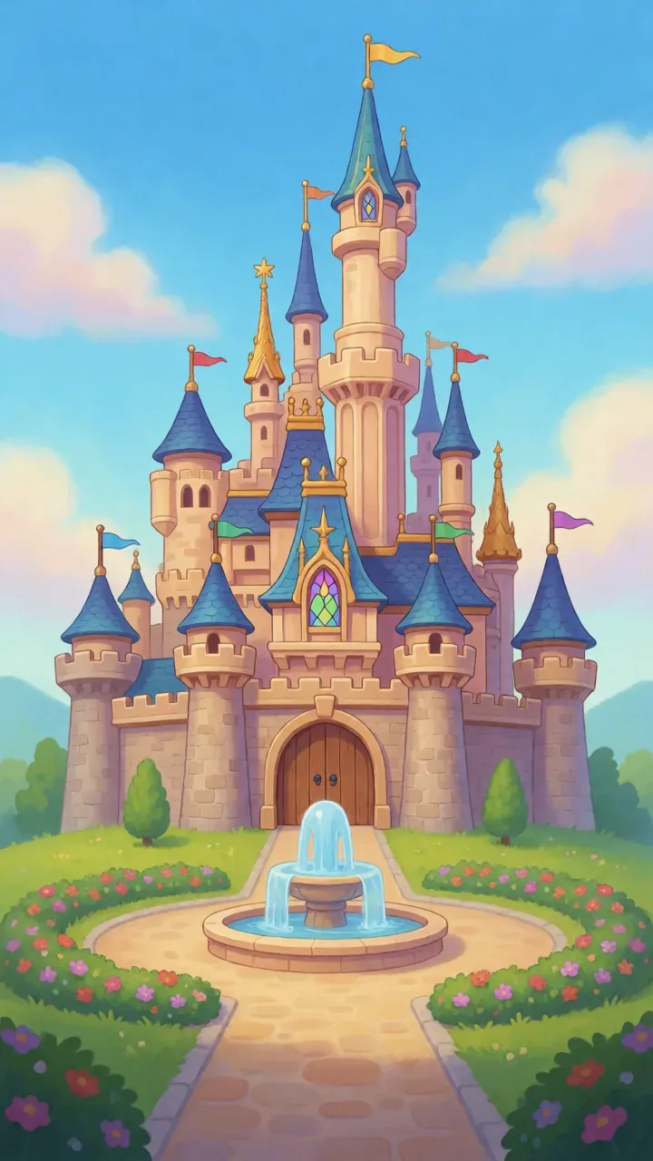 Bubble Brigade background art, with Smoky the wizard in front