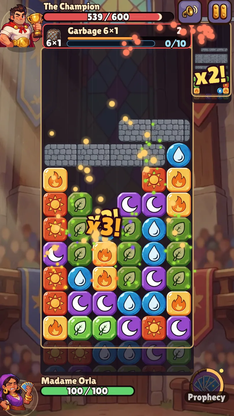 x3 chain against the Champion, top of the tower