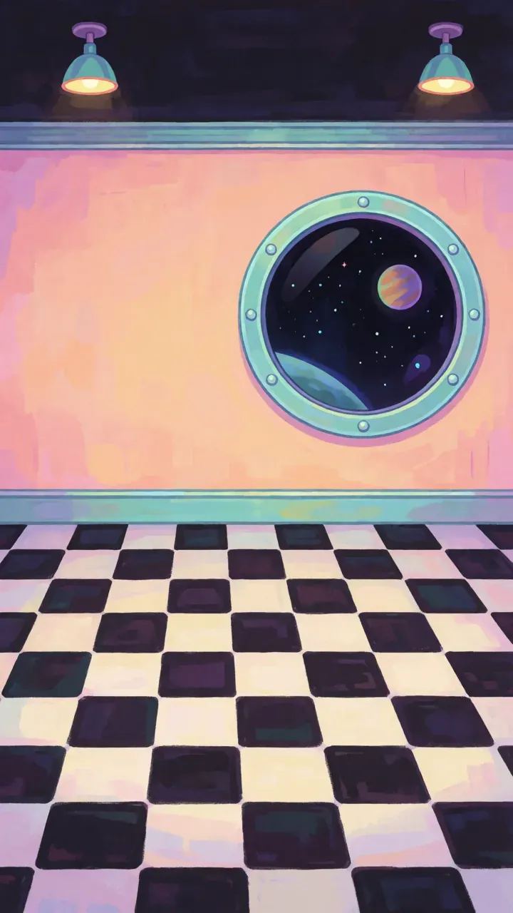 Crust Landing background art, with The Octopus Emperor in front
