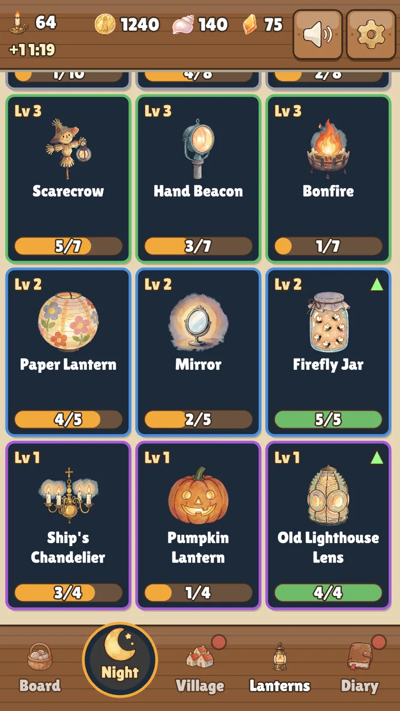 Scarecrow, firefly jar, the old lens: a dozen lights